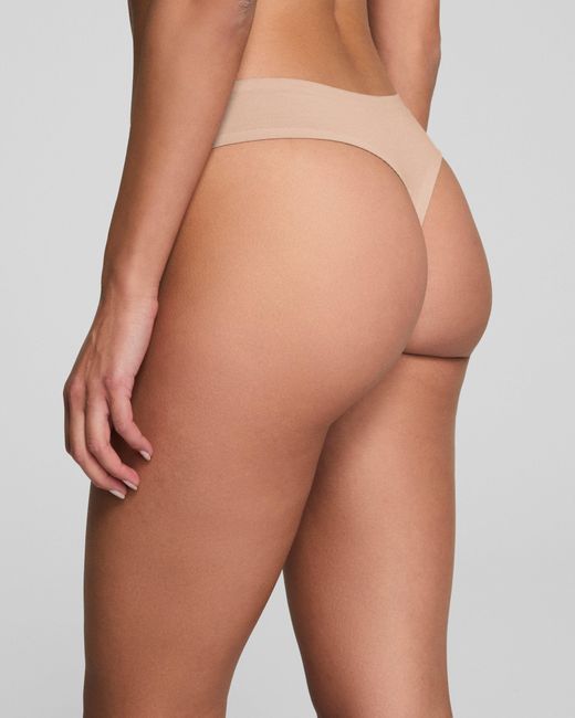 Spanx White Smooth Fit-To-You Supima Cotton Thong 3-Pack