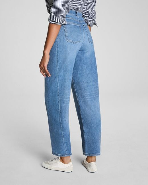 Spanx Blue Shape Authentic 360 Barrel Leg Jeans, Elysian