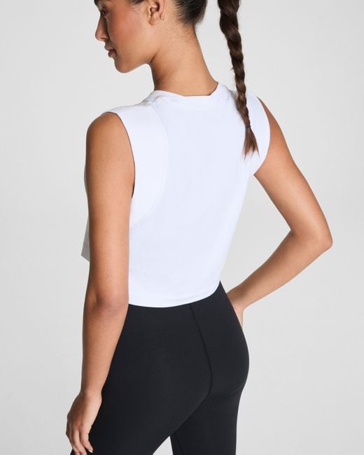 Spanx White Boostup Cropped Tank Top