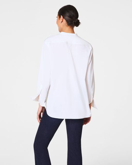 Spanx White ® Poplin Button-up Tunic