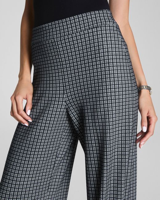Spanx Gray Supersmooth Perfectfit Ponte Wide Leg Pants