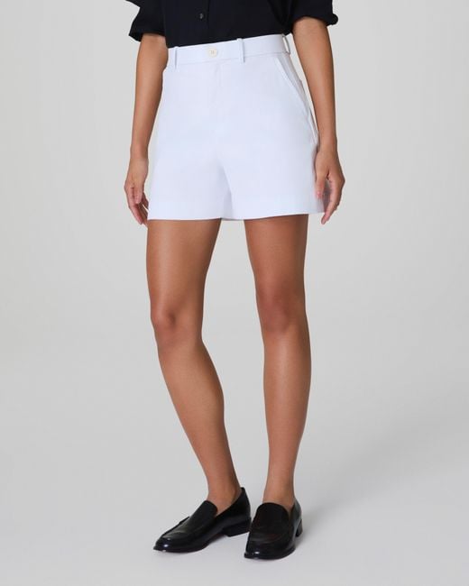 Spanx White Supersmoothtm Stretch Twill Short, 5"