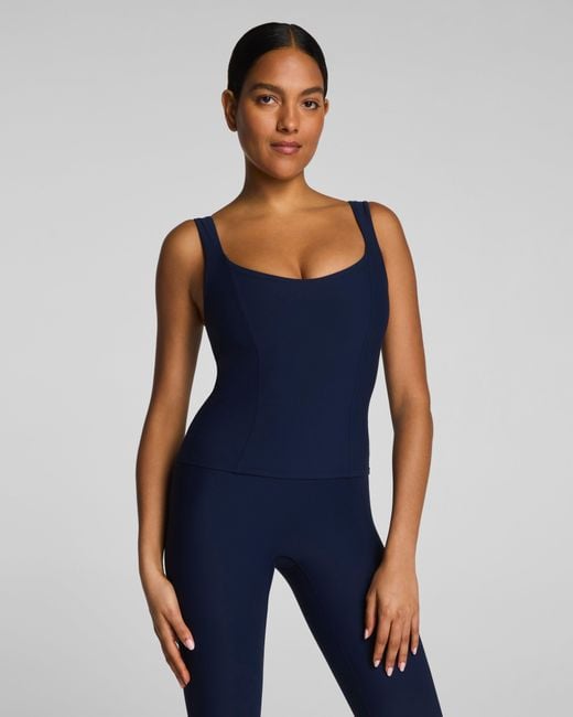 Spanx Blue Onform Low-Back Tank Top