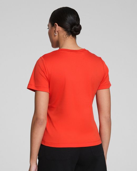 Spanx Red Cotton Crewneck T-Shirt
