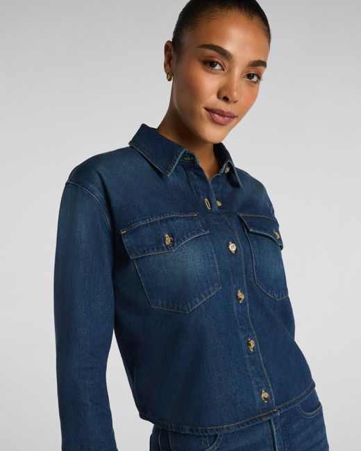 Spanx Blue Shacket