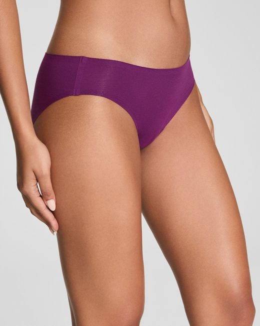 Spanx Purple Smooth Fit-To-You Supima Cotton Bikini 3-Pack