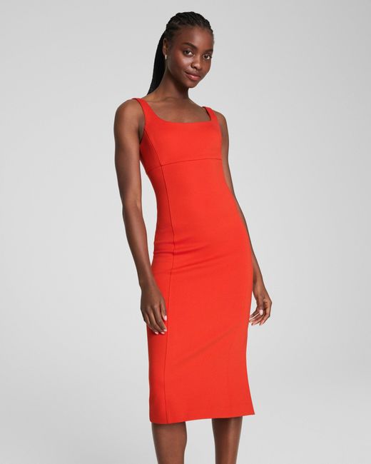 white sleeve dress midi ROVE Midi Dress - Back Ties