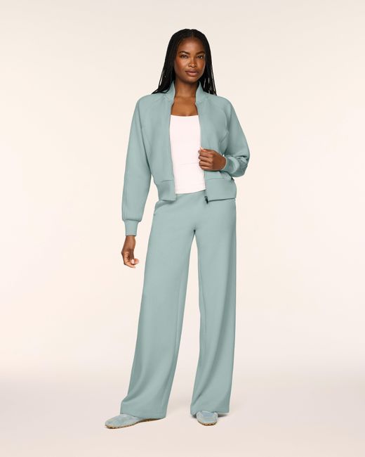 Spanx Blue Airessentials Pintuck Track Jacket