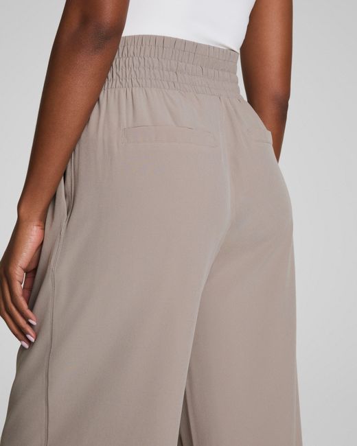 Spanx White Smooth On The Move Wide Leg Pants