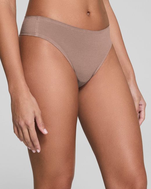 Spanx White Smooth Fit-To-You Supima Cotton Thong 3-Pack