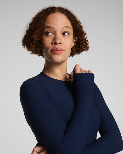 Spanx Blue Onform Long Sleeve Top