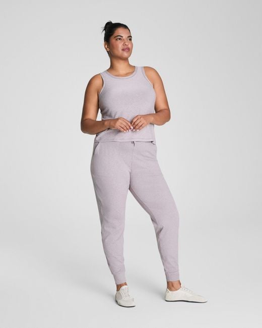 Spanx Purple Softstretch Crewneck Tank Top