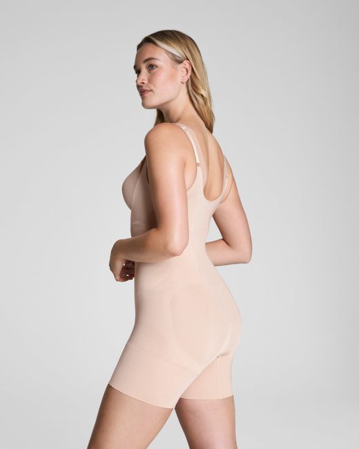 Spanx Natural Sculpt Oncore Open-Bust Mid-Thigh Bodysuit