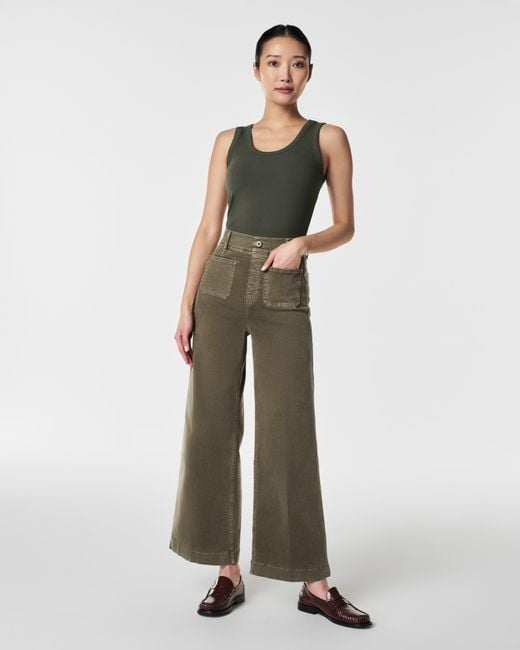 Spanx Multicolor Cropped Wide-leg Jeans