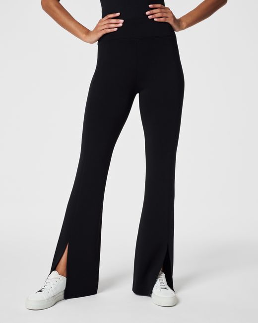Spanx On-the-go Kick Flare Pants In Black