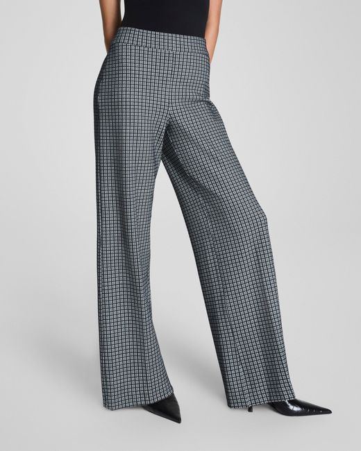 Spanx Gray Supersmooth Perfectfit Ponte Wide Leg Pants