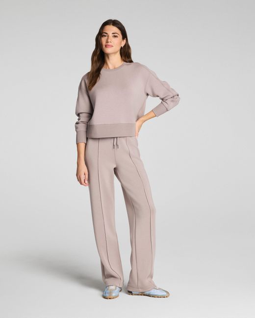 Spanx Multicolor Airessentials Luxe Crewneck Long Sleeve Top