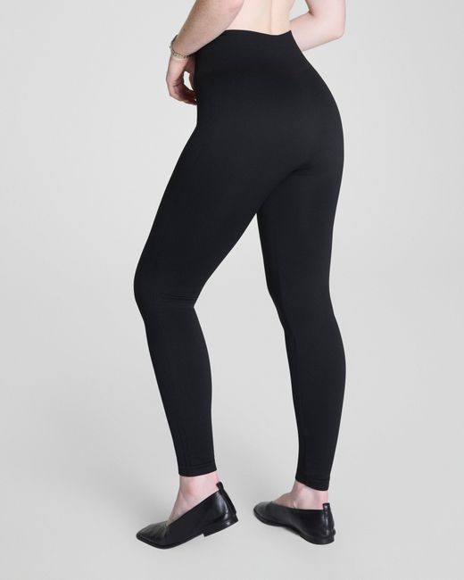 Spanx Black Shape Ribbed Knit Legging