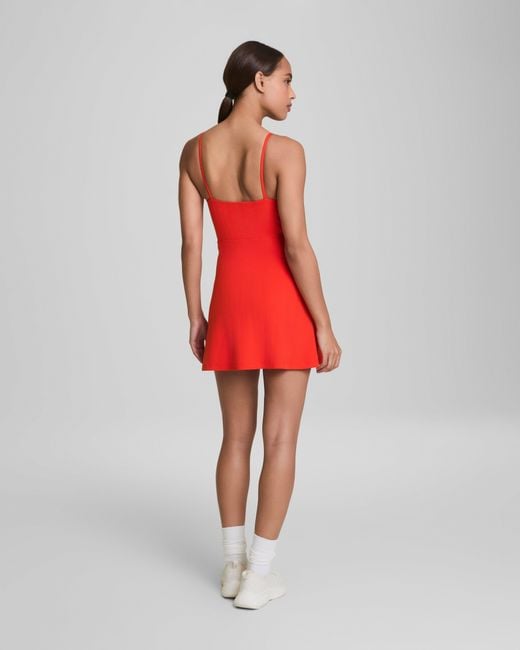 Spanx Red Shape Get Moving Rib Tank Dress