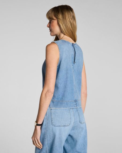 Spanx Blue Lightweight Shell Tank Top