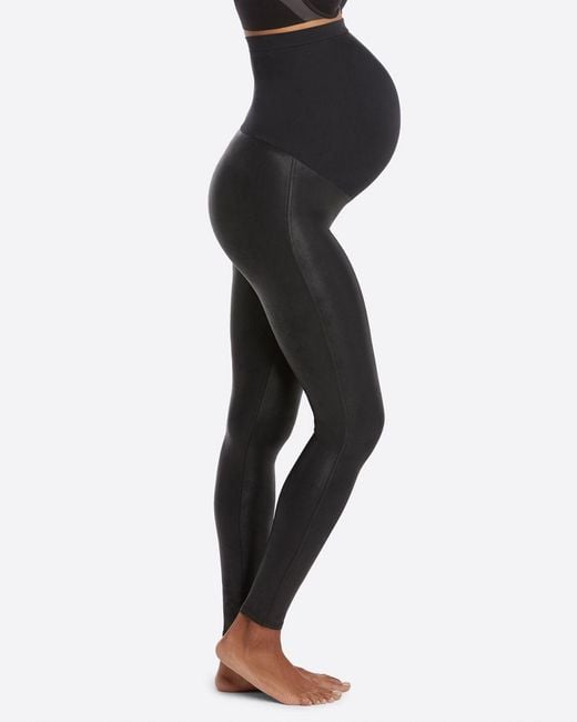 Spanx Maternity Mama Faux Leather Leggings in Black Lyst
