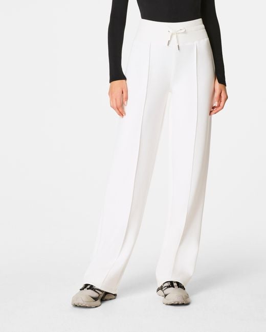 Spanx White Airessentials Luxe Straight Leg Pants