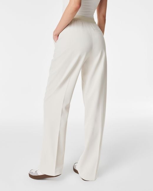 Spanx White Carefree Crepe Trouser With No-show Coverage