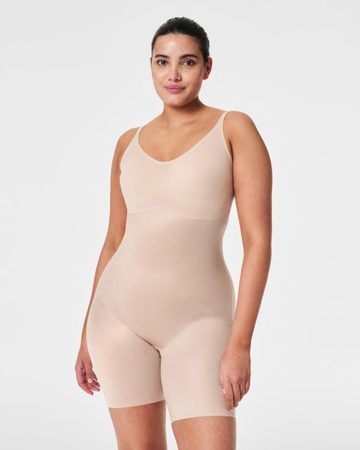 Spanx Natural Invisible Shaping Mid-thigh Bodysuit