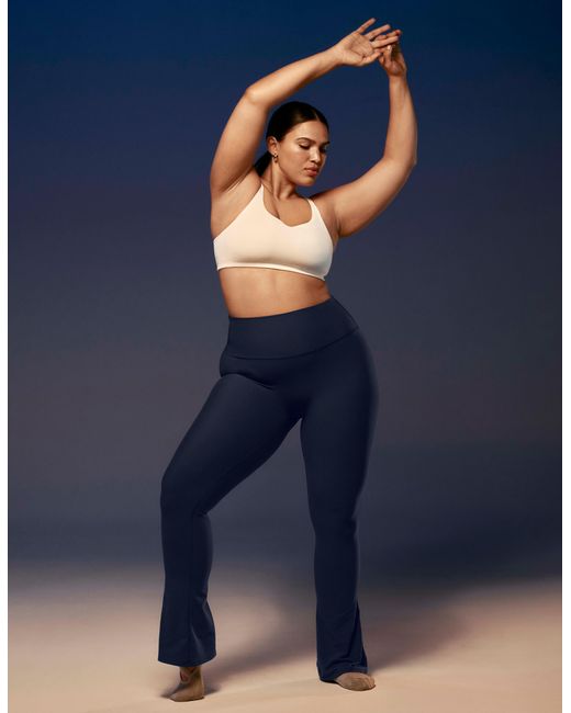 Spanx Blue Smooth Onform Micro Flare Pants
