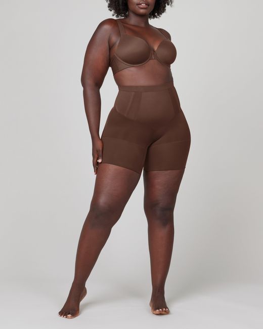 Spanx Brown Sculpt Oncore Mid-Thigh Shorts