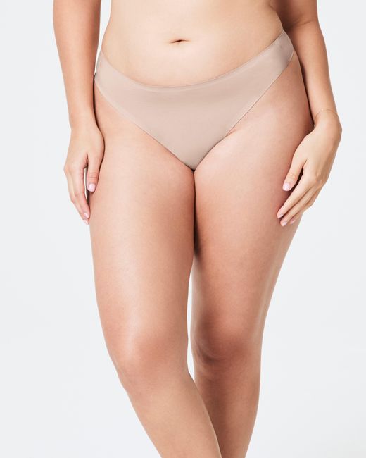 Spanx Natural Smooth Fit-To-You Modal Cotton Thong 3-Pack Box