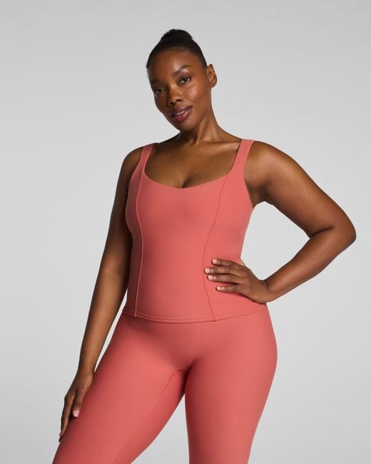 Spanx Red Onform Low-Back Tank Top