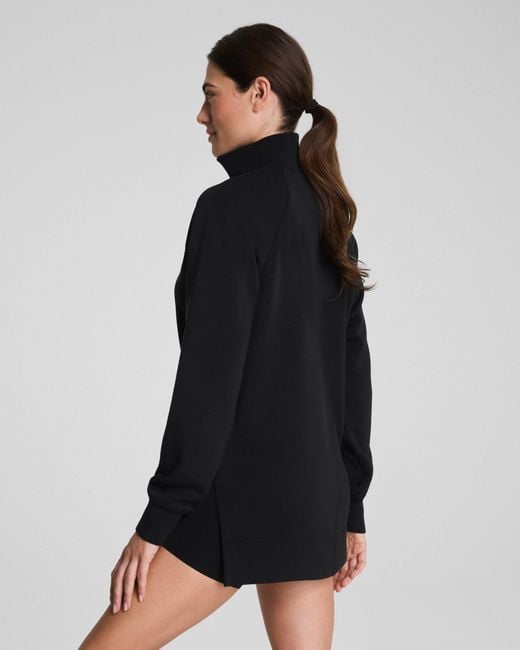 Spanx Black Airessentials Half Zip Top Tunic