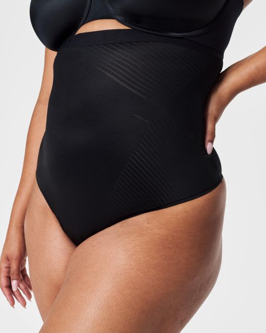 Spanx Black Shape Invisible High-Waisted Thong