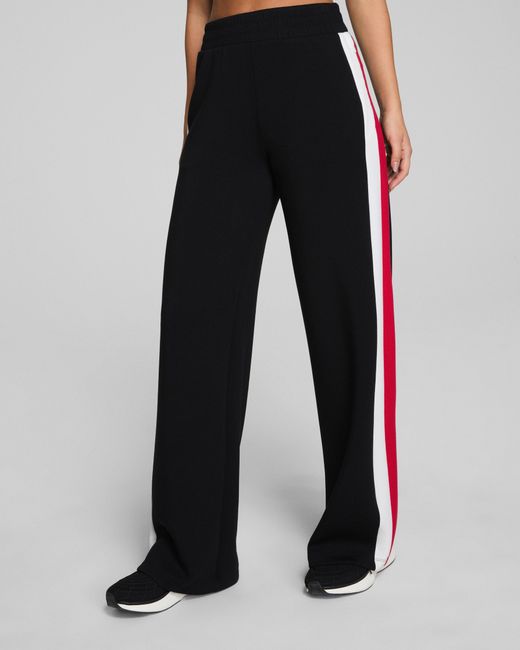 Spanx Black Airessentials® Colorblock Wide Leg Track Pant