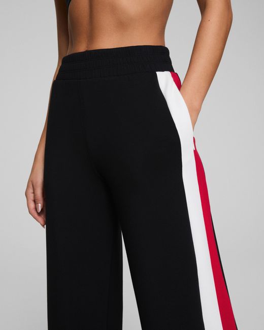 Spanx Black Airessentials® Colorblock Wide Leg Track Pant