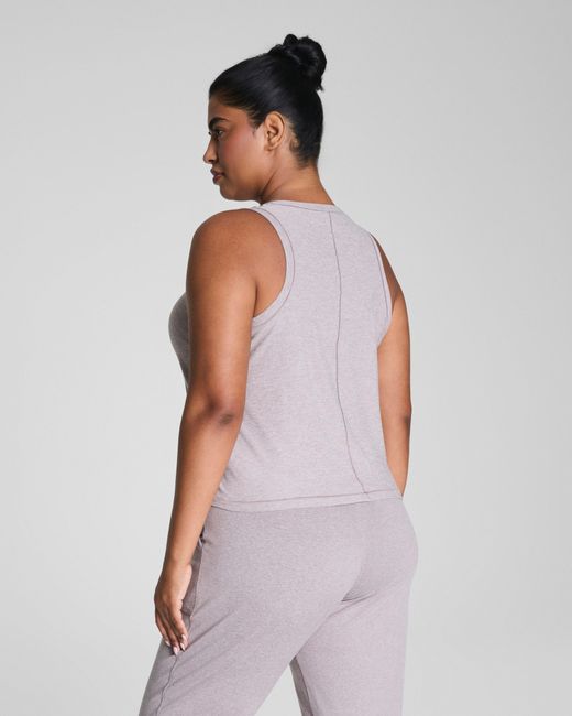 Spanx Purple Softstretch Crewneck Tank Top