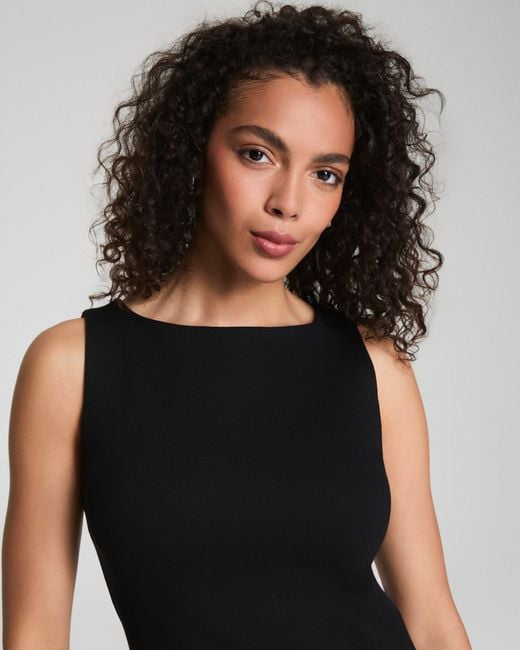slim fit dress slacks Anais Merino Wool Ponte Fit & Flare Dress