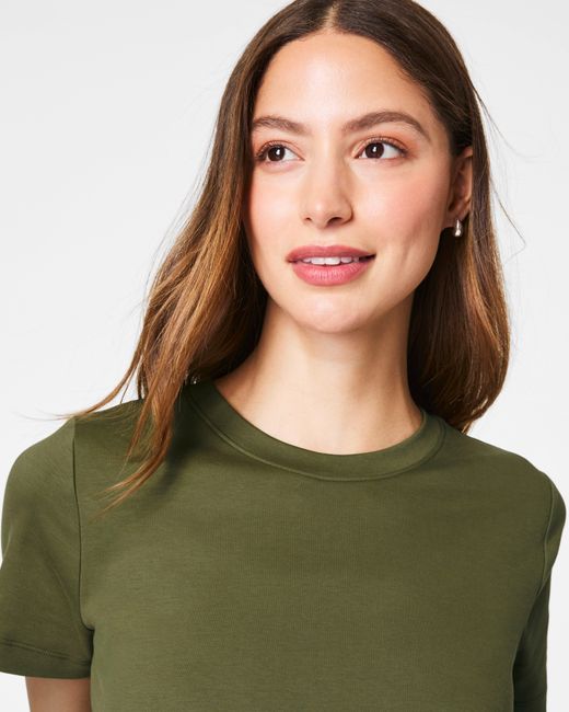 Spanx Green Cotton Crewneck T-Shirt