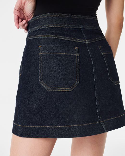 Spanx Blue Denim Mini Skirt