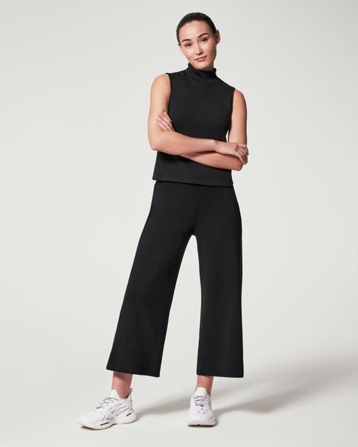 Spanx White Airessentials Cropped Wide Leg Pant