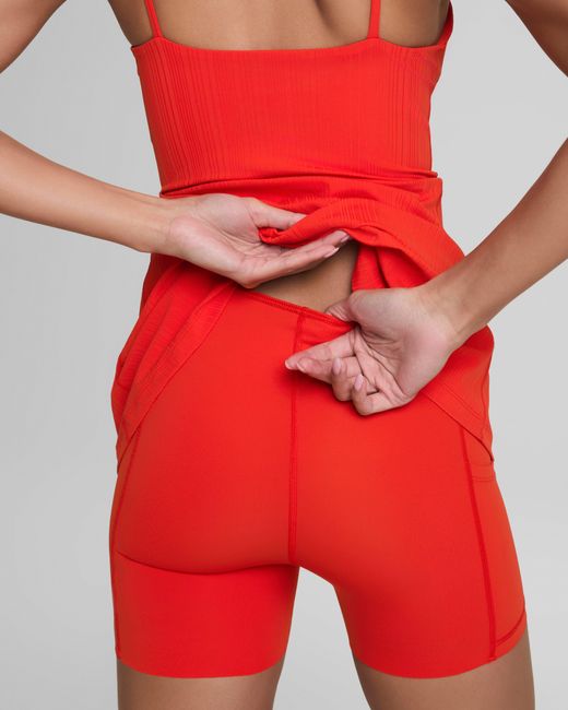 Spanx Red Shape Get Moving Rib Tank Dress