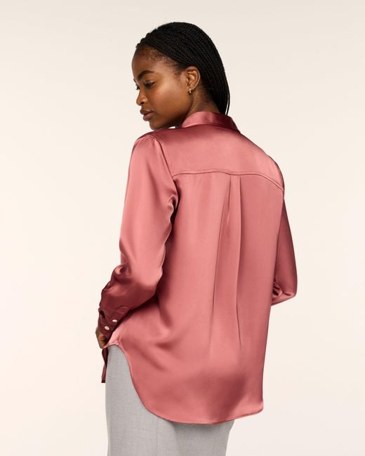 Spanx Pink Silky Smooth Button Down