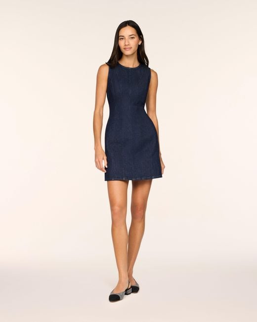 Spanx Blue Seamed Mini Dress