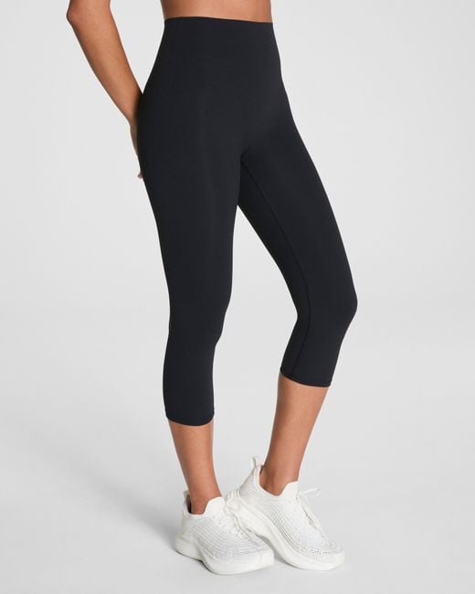 Spanx Blue Shape Coreluxe Cropped Leggings With Mid-Tummy Compression, 19"