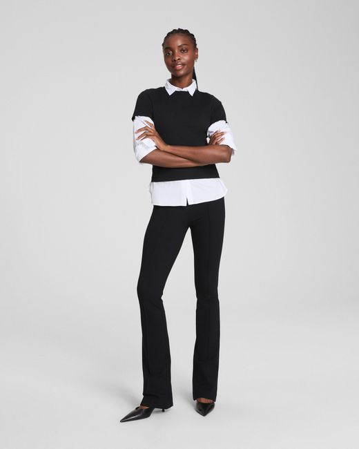 Spanx Blue Supersmoothtm Perfectfit Ponte Micro Flare Pant
