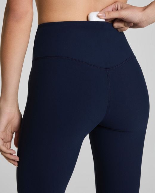Spanx Blue Smooth Onform Micro Flare Pants