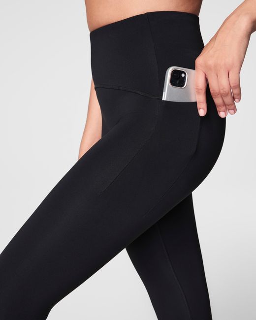 Spanx Black Shape Booty Boost Side Pocket Leggings