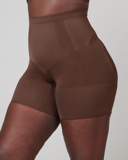 Spanx Brown Sculpt Oncore Mid-Thigh Shorts