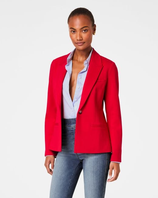 Spanx Red Ponte Blazer